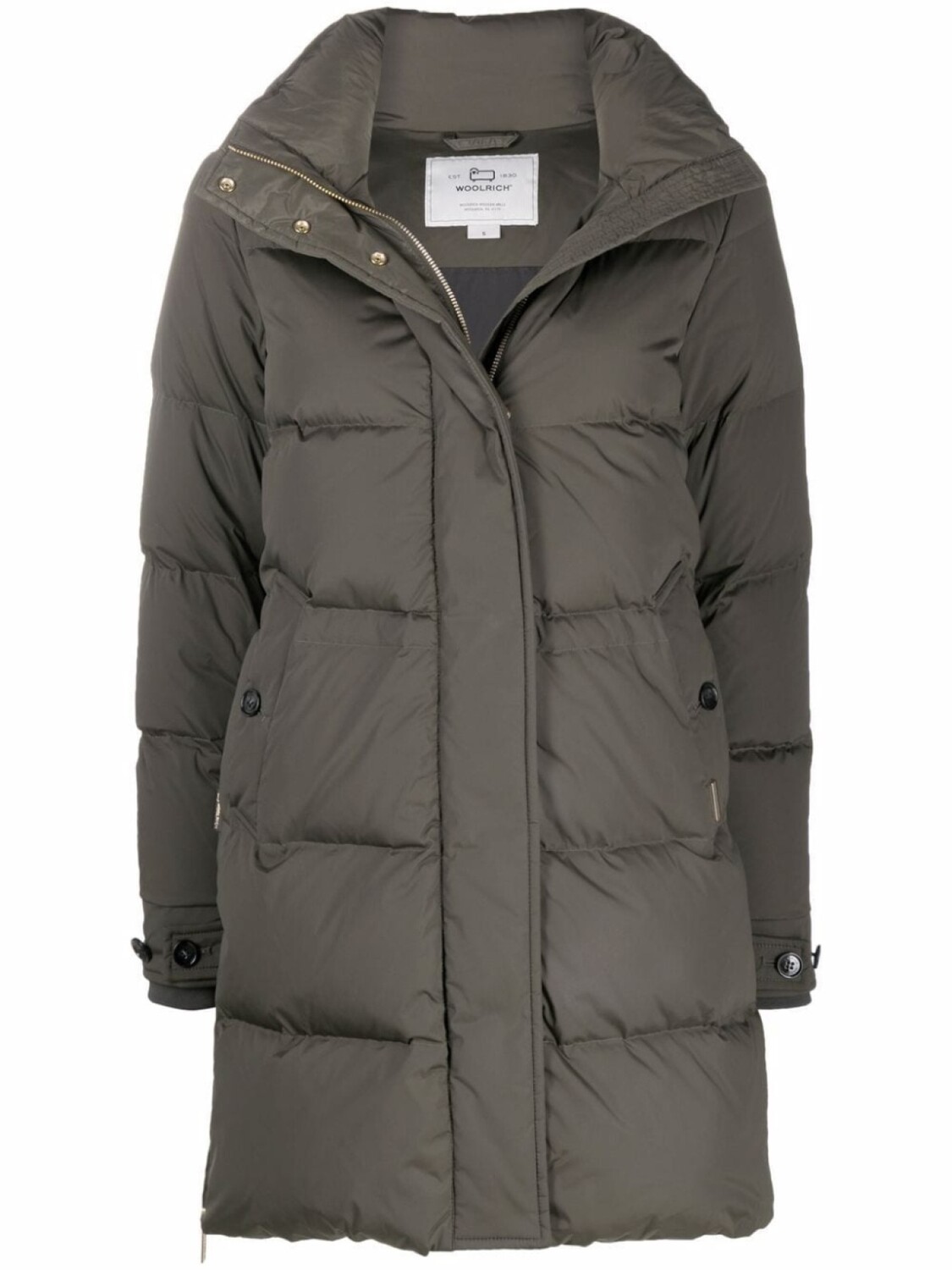 

Woolrich удлиненное пальто-пуховик, зеленый
