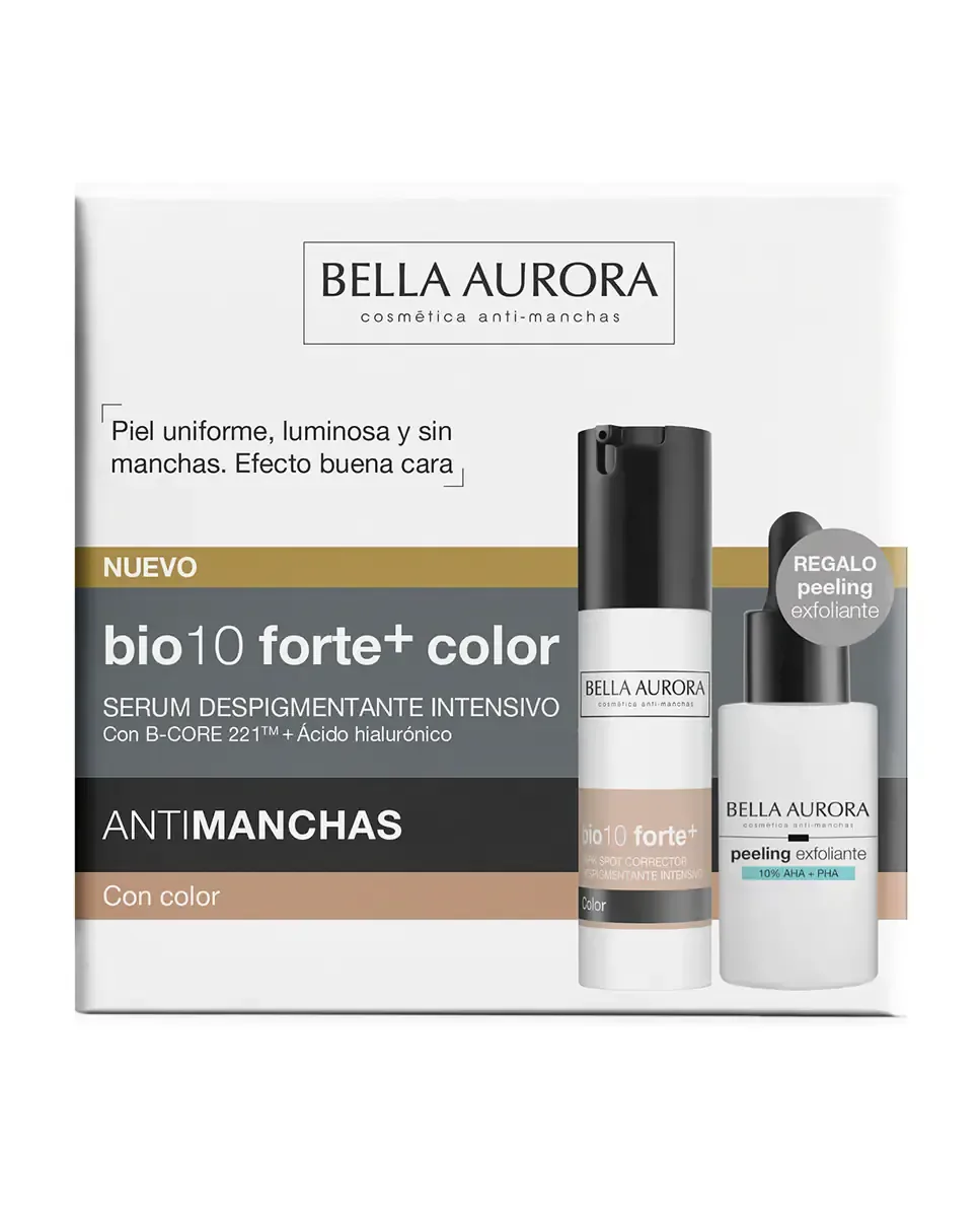 Подарочный набор Отбеливающий пилинг Bio10 Forte+ Цветной флюид Bella Aurora — фото 3