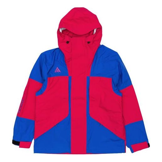 

Куртка men's acg gore-tex outdoor windproof hooded jacket red blue 'rush pink hyper royal' Nike, розовый