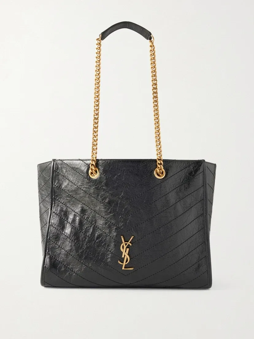 Niki сумка-тоут из текстурированной кожи SAINT LAURENT, черный