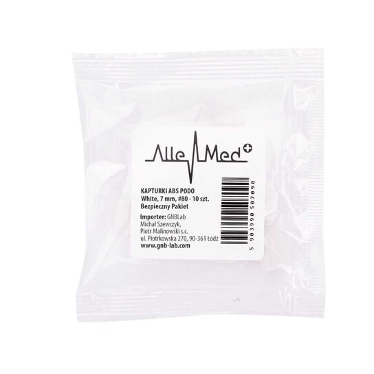 Насадки для педикюра, зернистость 7 мм, 80 ABS Podo AlleMed, Белый, 10 шт. MollyLac, Molly Lac — фото 3