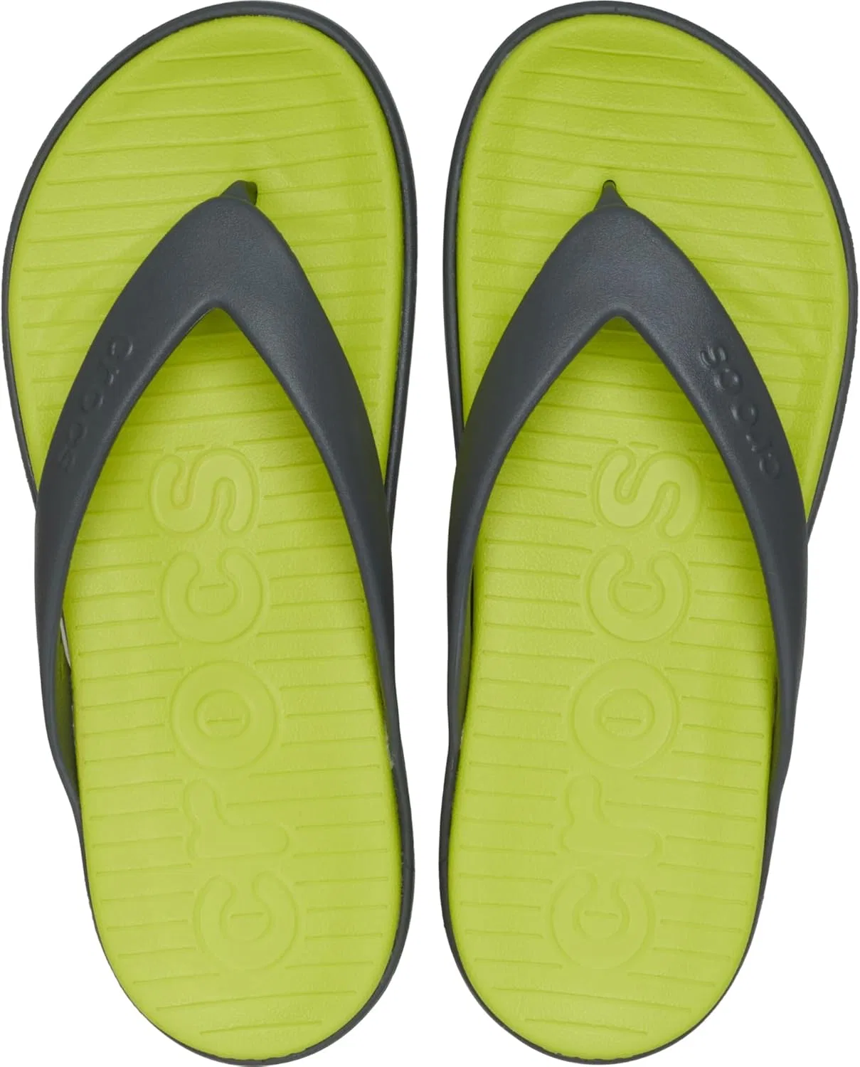 Сланцы Crocs, Slate Grey/Citrus — фото 4