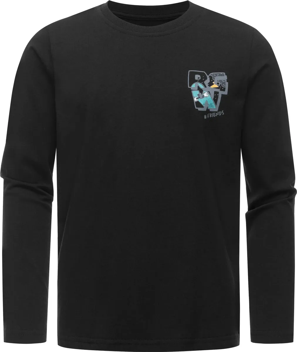 

Толстовка Ragwear "Gurgi Print", легкая рубашка для мальчиков с длинными рукавами и логотипом, черный