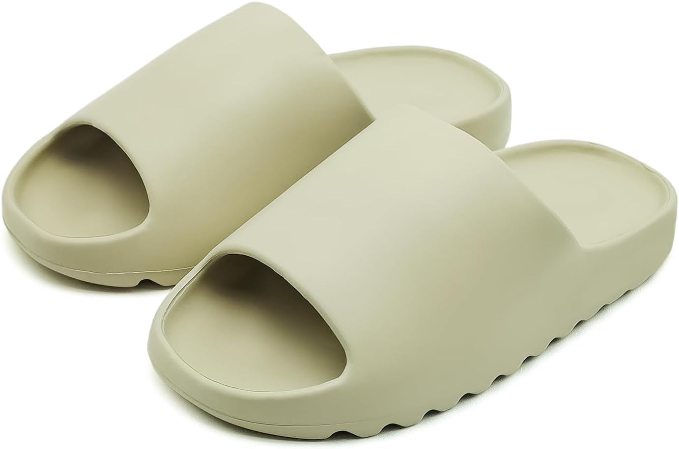 

Мужские и женские тапочки-сланцы с облачной подушкой EVA, милый мультяшный принт, нескользящие для душа, с открытым носком, для ванной, дома, спа, тренажерного зала, мягкая и удобная обувь Tptoes, Quality Beigreen