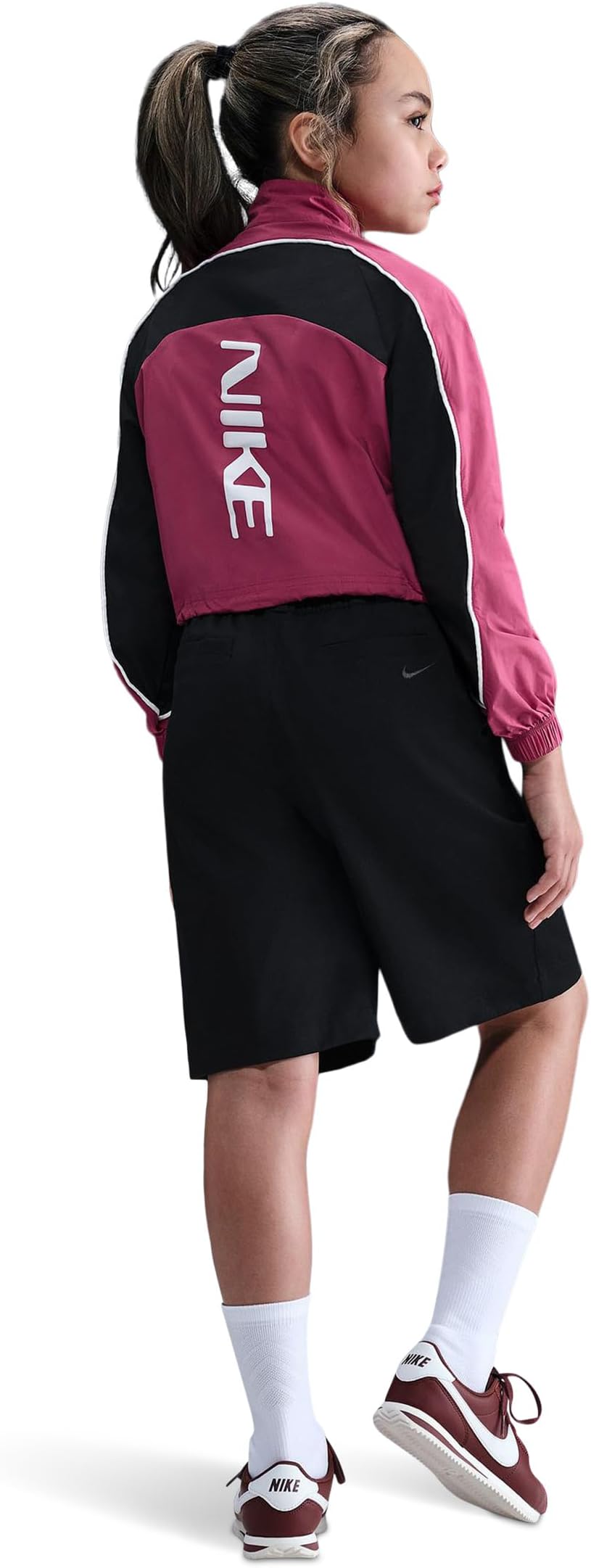 Куртка Nike Kids Sportswear Track Jacket, цвет Sweet Beet/Black/White — фото 2