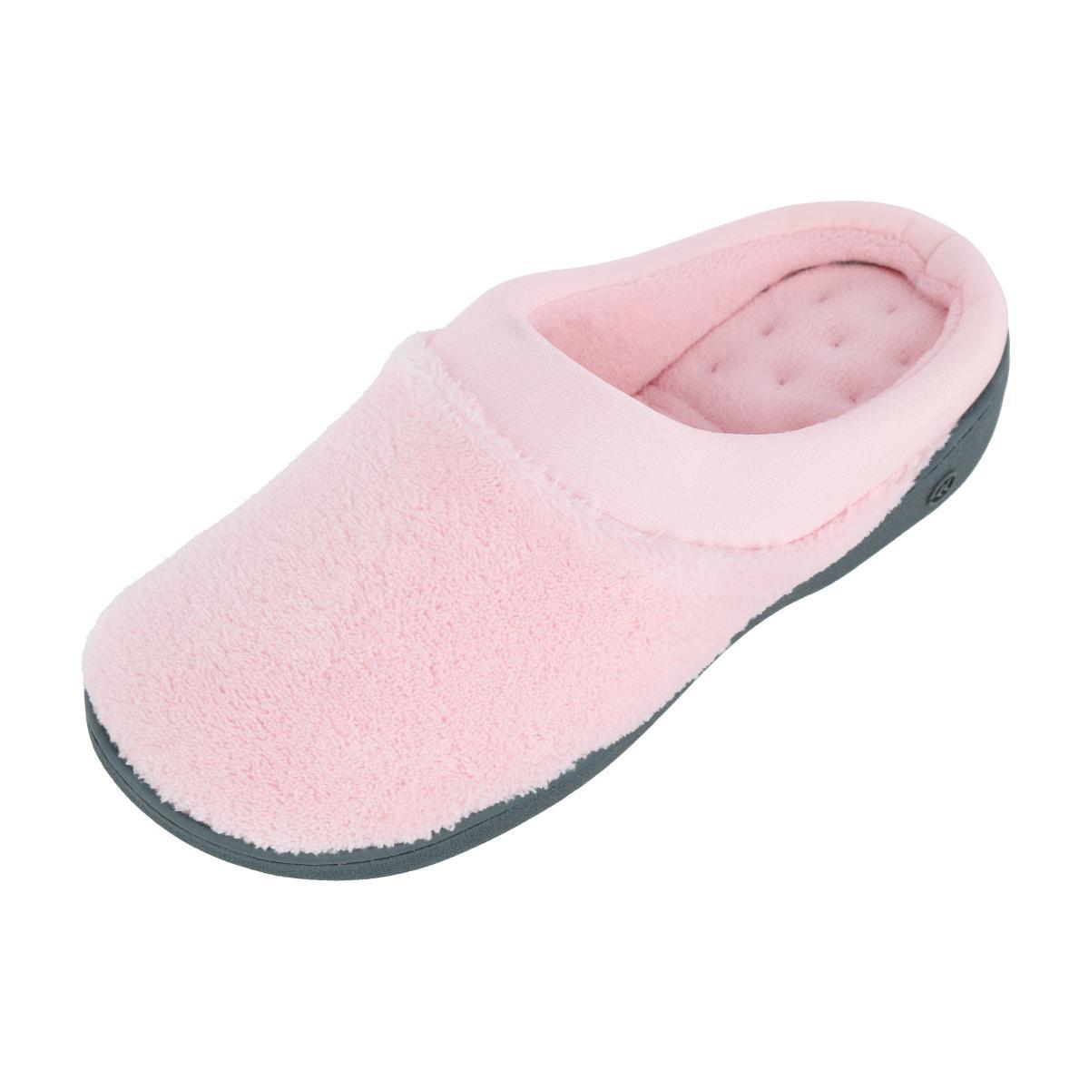 Женские тапочки-сабо из микромахровой ткани Pillowstep Satin Isotoner, цвет petal pink — фото 3