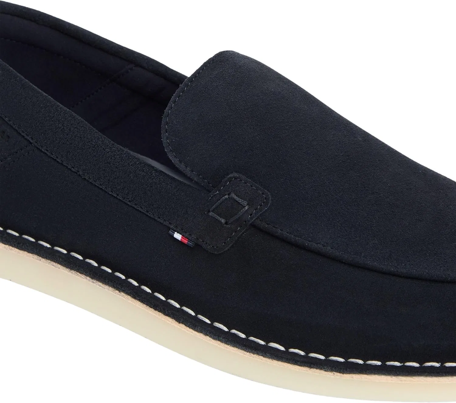 Мужские замшевые лоферы Tommy Hilfiger Hilfiger Stitchdown Fm0fm05782, низкие, Blue Desert Sky — фото 4