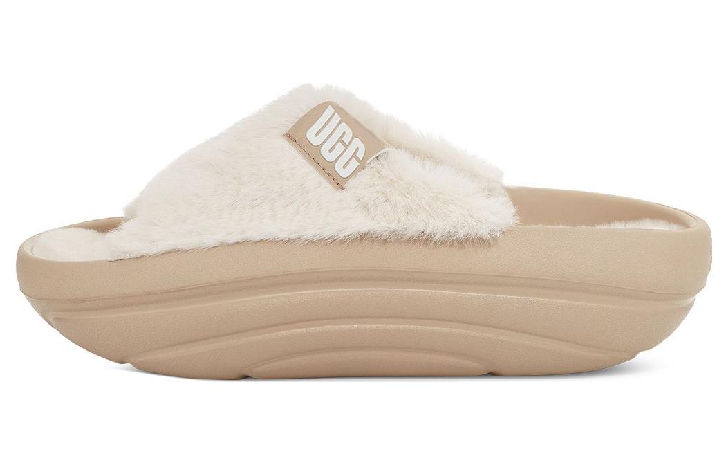 Тапочки (WMNS) UGG FoamO UGGplush Slide 'Mustard Seed' 1143849-MDSD, бежевый — фото 2
