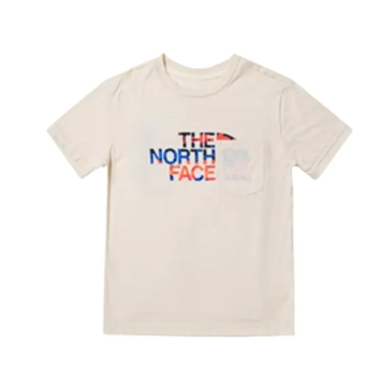 Детская футболка с круглым вырезом THE NORTH FACE, экрю — фото 3
