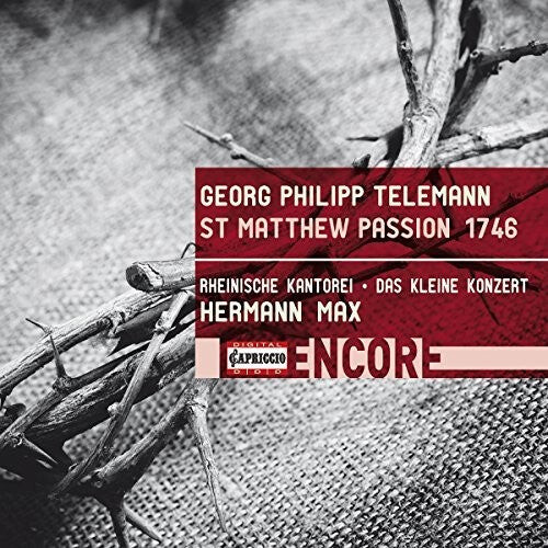 

CD диск Telemann / Jochens / Max: Georg Philipp Telemann: St Matthew Passion 1746