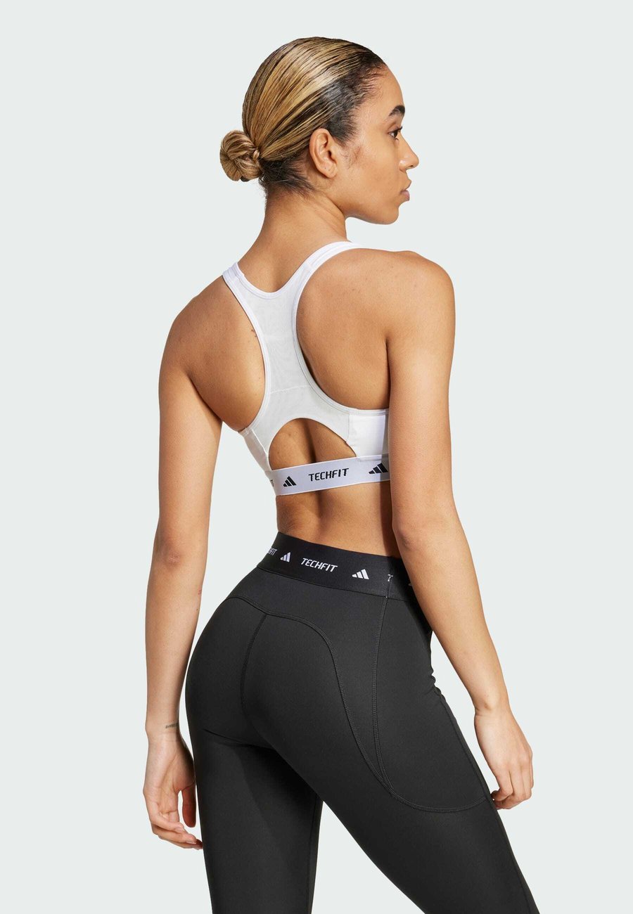 Бюстгальтер Adidas Performance Medium support sports bra, White — фото 2