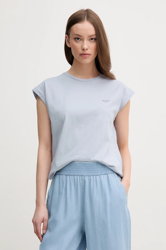 

Хлопковая футболка BLOOMA Pepe Jeans, синий