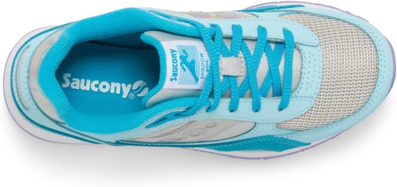 Кроссовки Saucony unisex-child Shadow 6000, серый/бирюзовый — фото 3