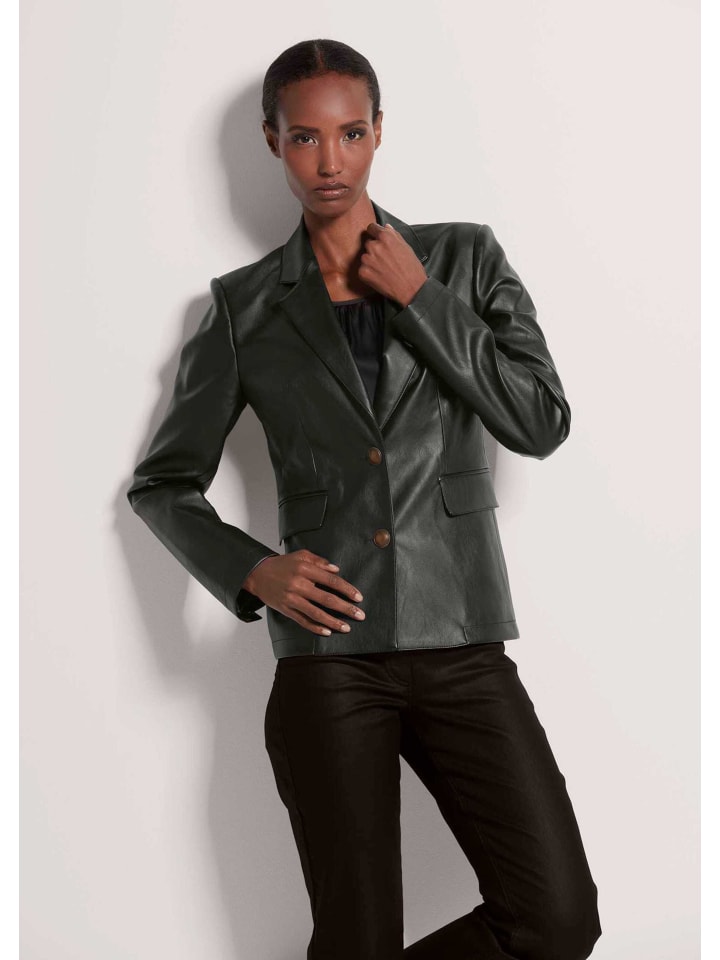 

MADELEINE Черный пиджак из искусственной кожи