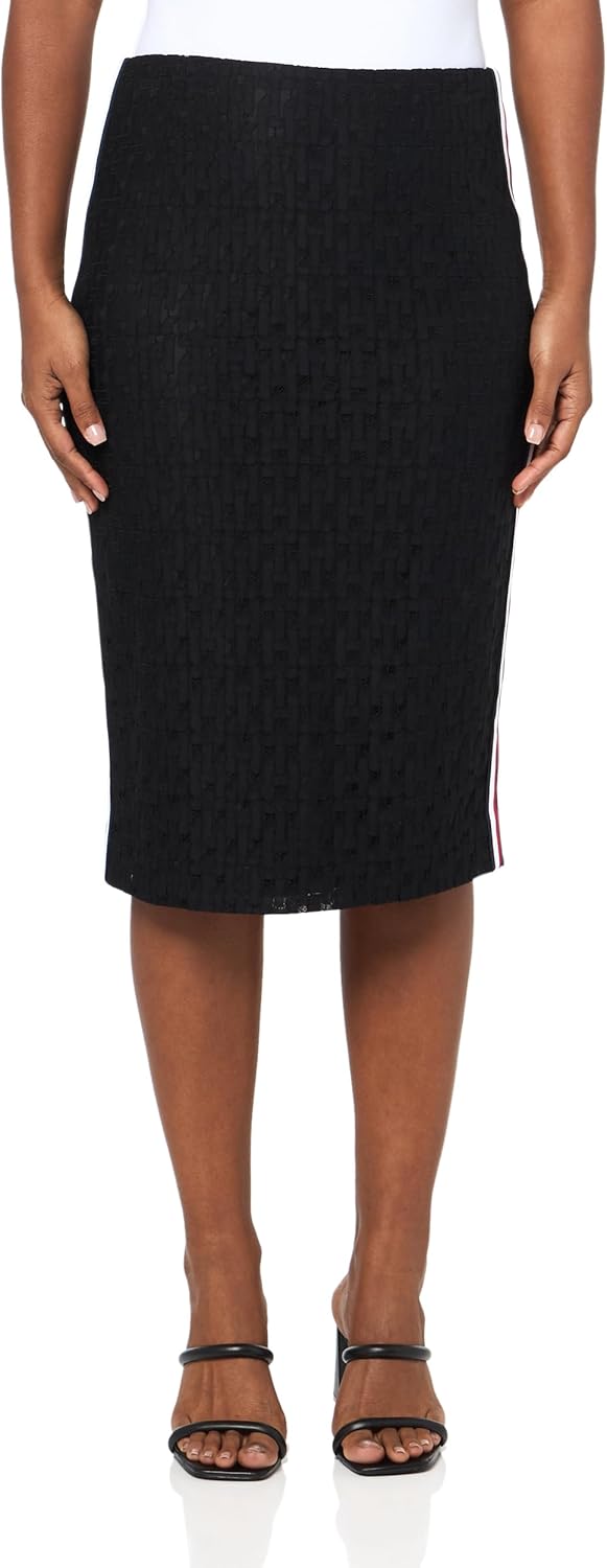 

Женская спортивная юбка Tommy Hilfiger с кружевом и длиной миди, Black