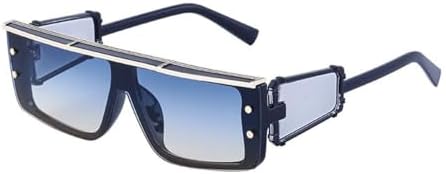 

Прямоугольные солнцезащитные очки в стиле стимпанк для женщин, модные маленькие солнцезащитные очки для мужчин, цельные солнцезащитные очки в стиле панк, цвет C3, зеленый MTZJH, One Color