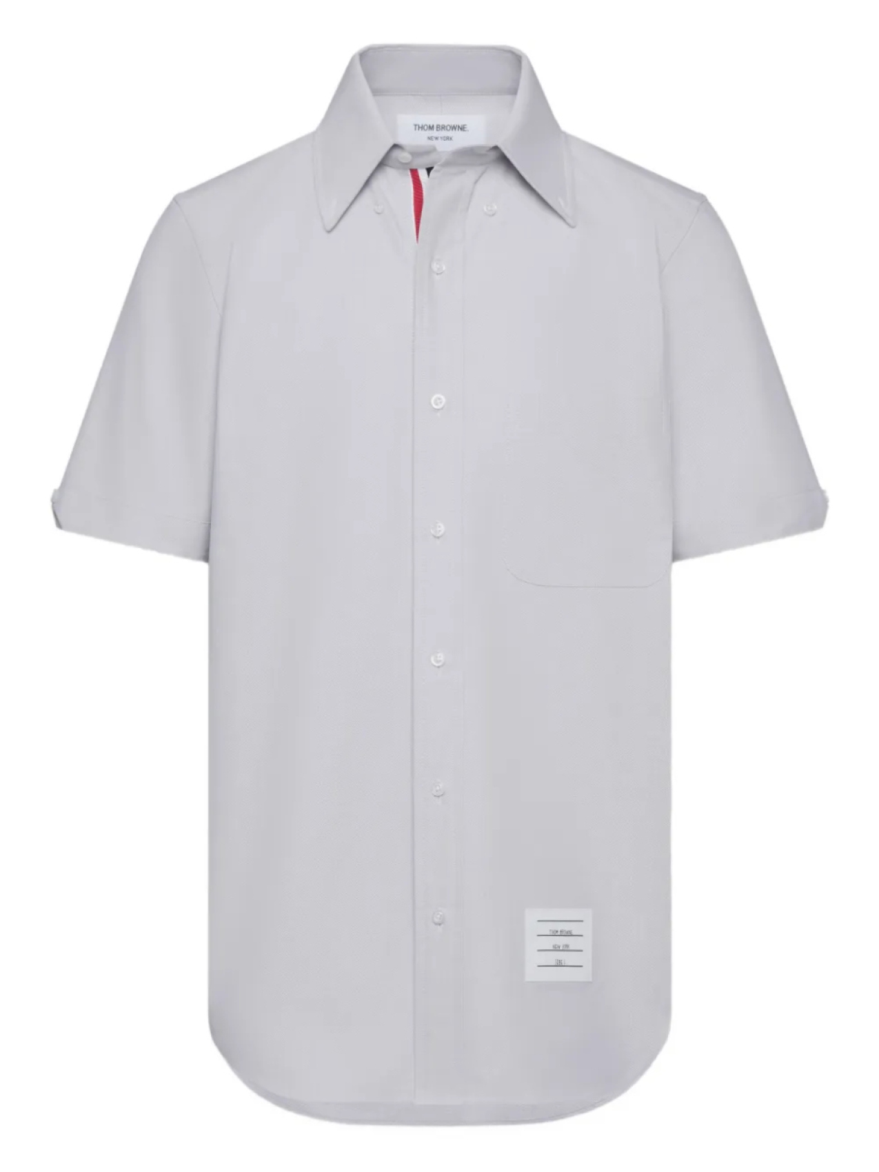 

Рубашка с короткими рукавами и карманом Thom Browne, серый