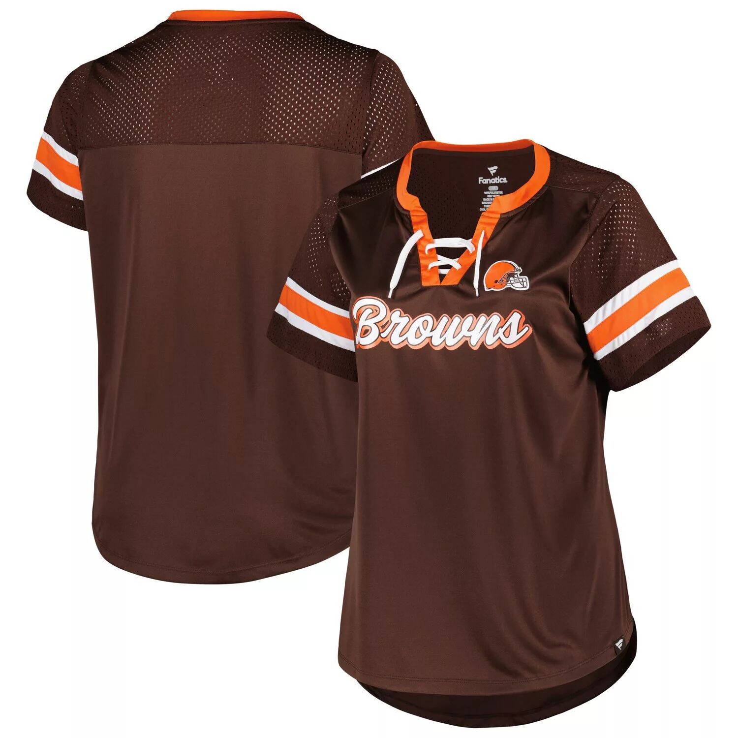 

Женская коричневая футболка с логотипом Fanatics Cleveland Browns размера плюс Original State на шнуровке Fanatics, Коричневый, Женская коричневая футболка с логотипом Fanatics Cleveland Browns размера плюс Original State на шнуровке Fanatics