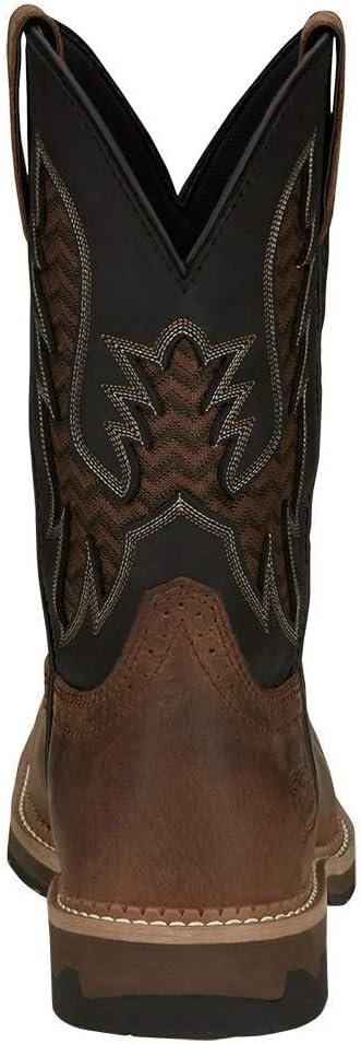 Ботинки Justin Men's Bolt 11 Stampede с мягким носком, Pecan — фото 4