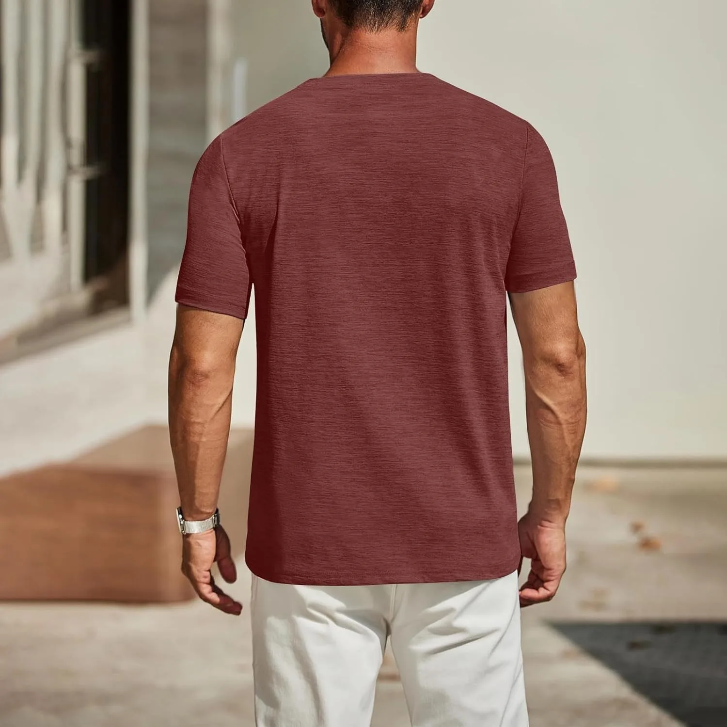 Футболка Cotton Classic V-образный вырез для мужчин — фото 2
