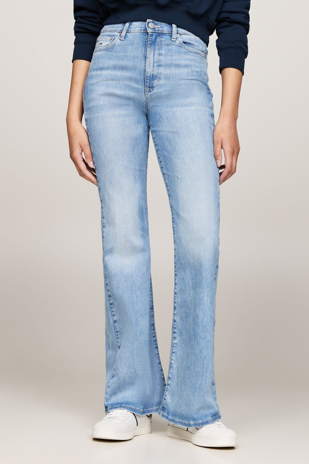 

Расклешенные узкие джинсы sylvia с высокой посадкой Tommy Jeans, синий
