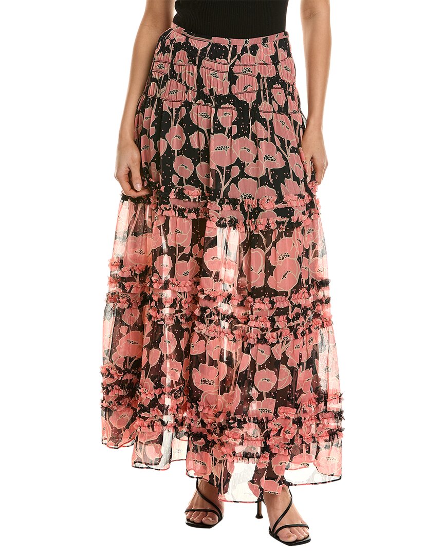 

Юбка миди с микрооборками Ted Baker, черный