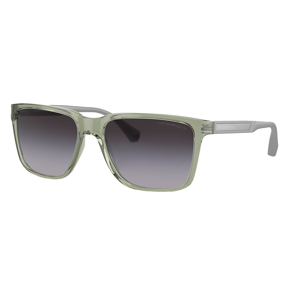 

Солнцезащитные очки Emporio Armani EA 4047 53628G 56 мм, квадратные, унисекс, цвет shiny transparent green