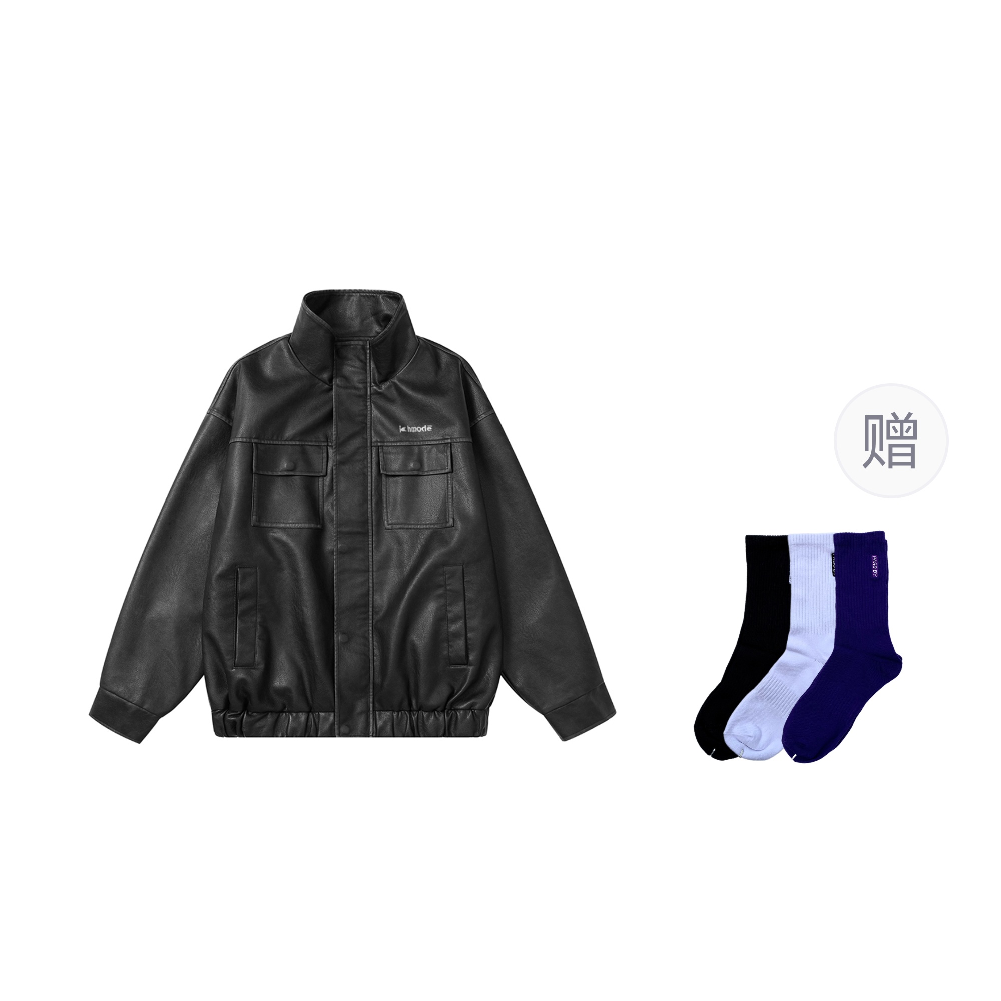 

Кожаная куртка унисекс ICH MODE, черная (с карманами), Черный, Кожаная куртка унисекс ICH MODE, черная (с карманами)