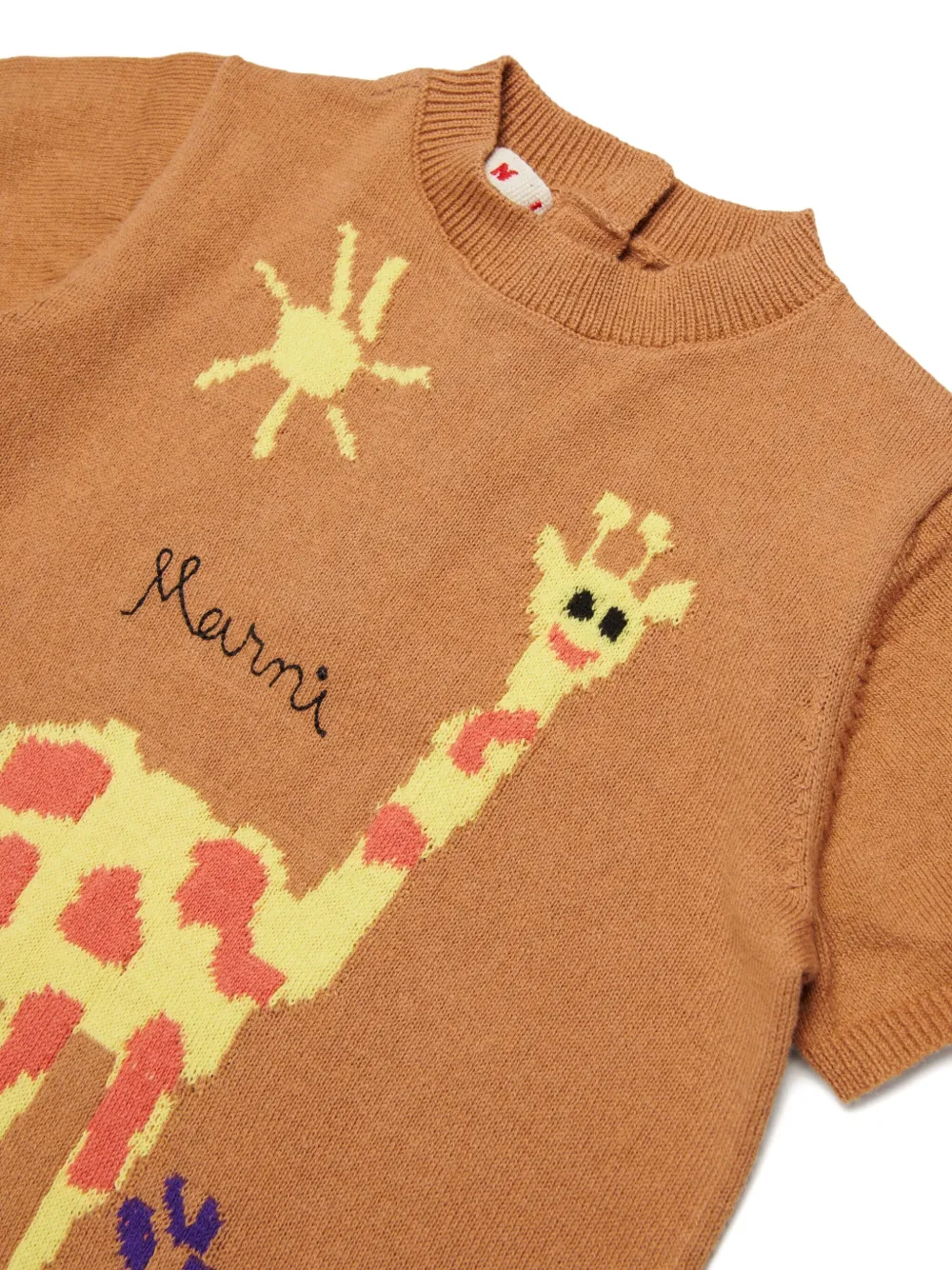 Комплект с принтом Marni Kids, коричневый — фото 3