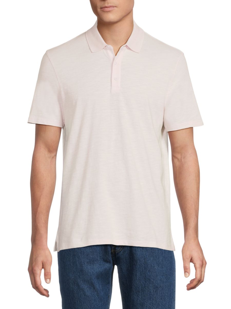 

Однотонное поло с коротким рукавом Vince, цвет Pale Pink