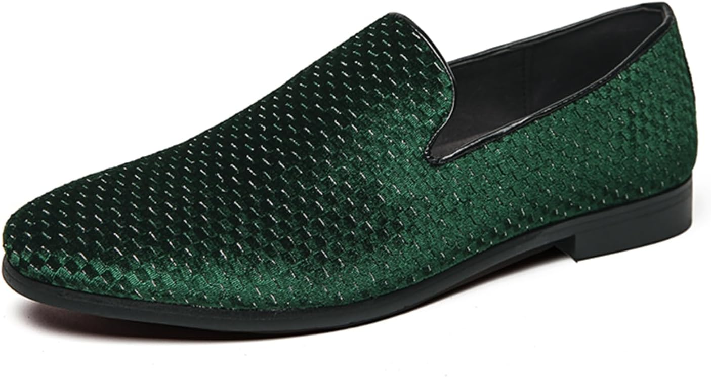 

Мужские модные туфли Abborora, лоферы без шнурков, формальные и деловые, мокасины из кожи, зеленый