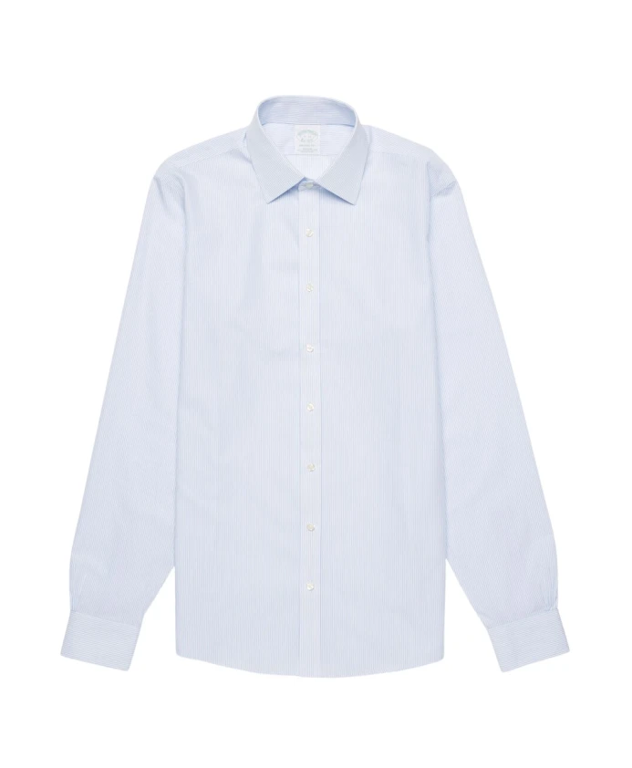 

Рубашка Milano приталенного кроя с воротником Ainsley, не требующая глажки. Brooks Brothers, синий