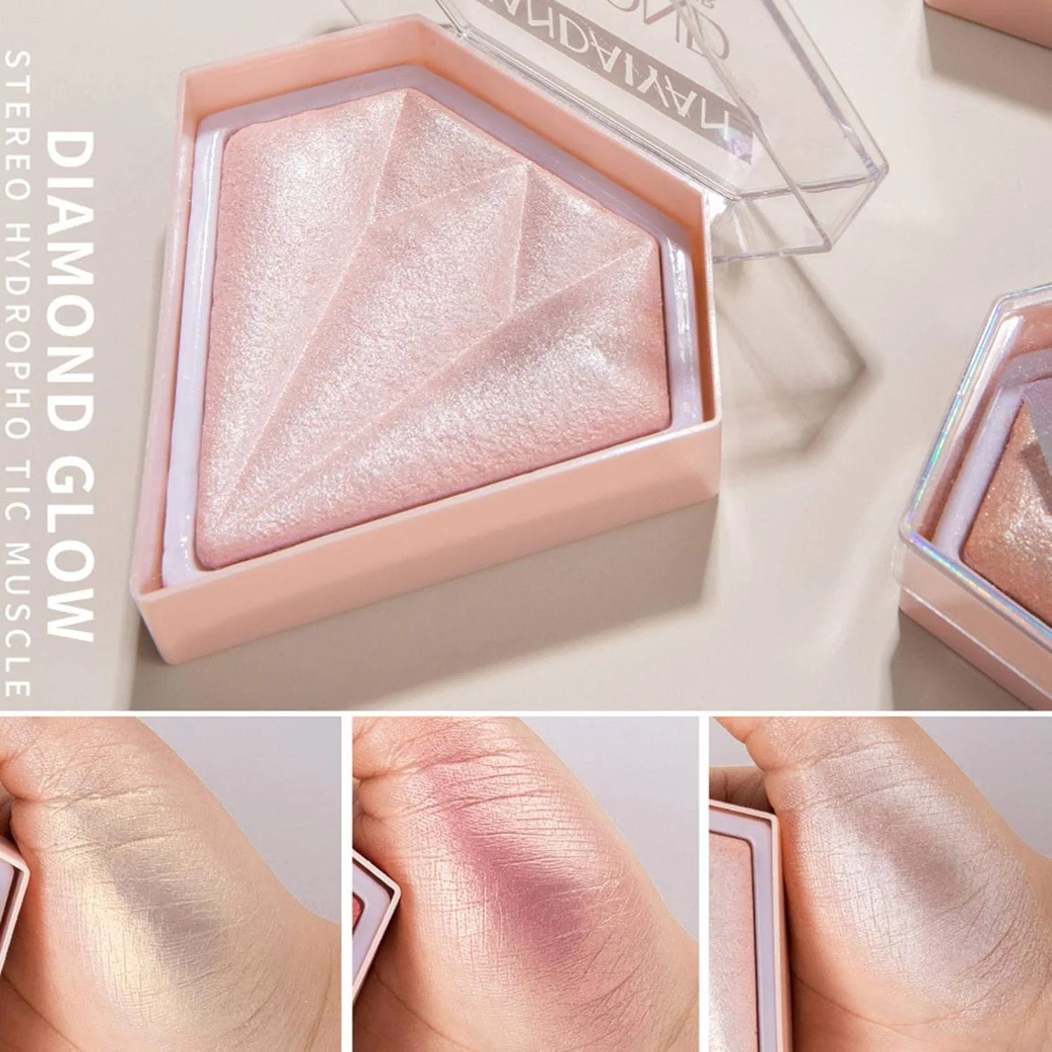 Хайлайтер Silun Diamond Light, мульти-использование, 5 цветов, 42.5 г, розовый — фото 4