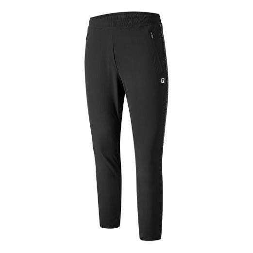 

Брюки side alphabet zipper pocket sports pants black Fila, черный