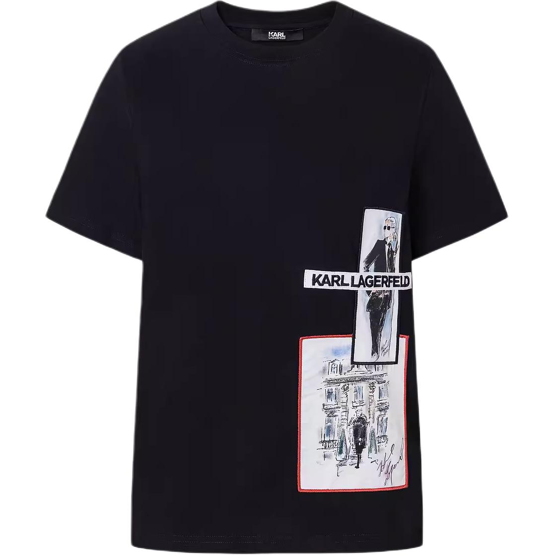 

Футболка KARL LAGERFELD женская черная KARL LAGERFELD / Karl Lagerfeld Jeans