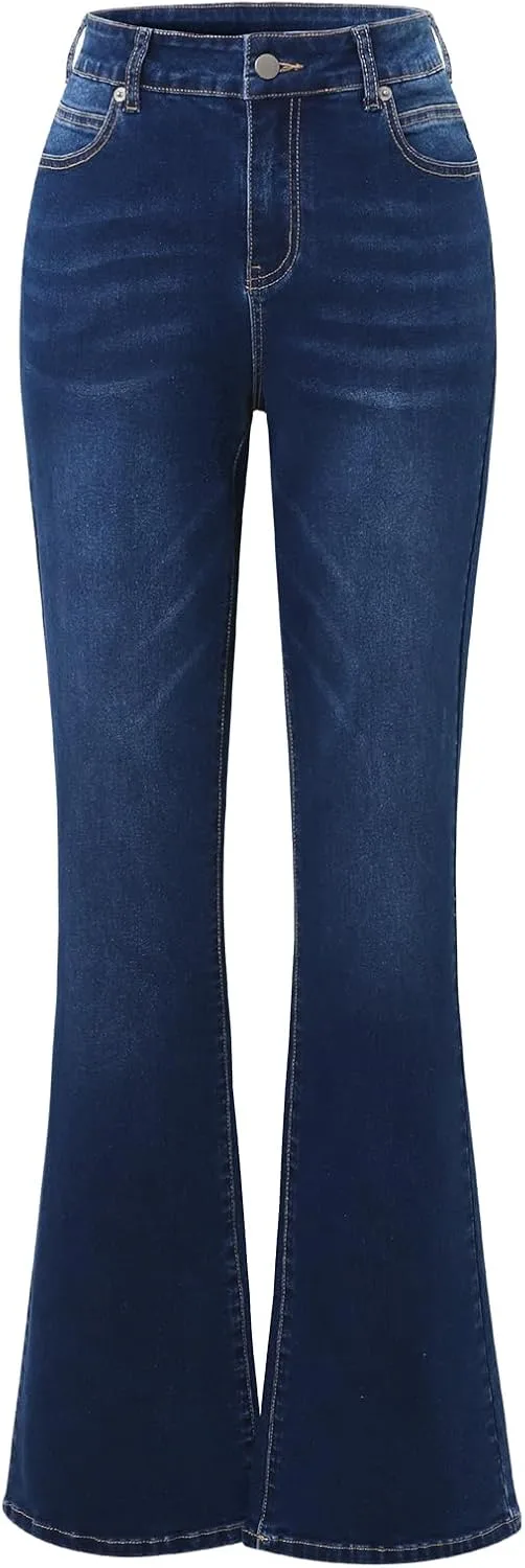 

Женские джинсы с высокой талией и расклешенным низом