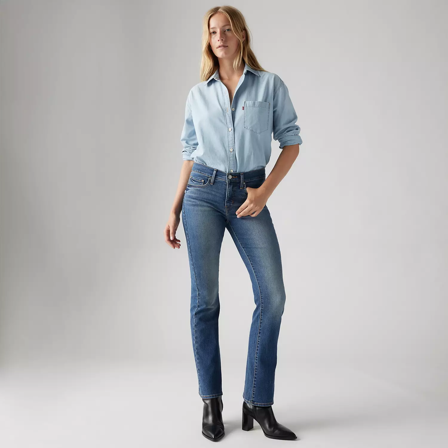 

315 Формирующие женские джинсы Bootcut Levi's, цвет Los Dos - Medium Wash