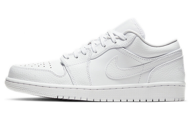 

Кроссовки Jordan 1 Low Triple White из мятой кожи, Серый, Кроссовки Jordan 1 Low Triple White из мятой кожи