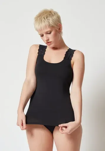 

Майка скинни "Cotton Lace Essentials" (1 шт.) Skiny, черный