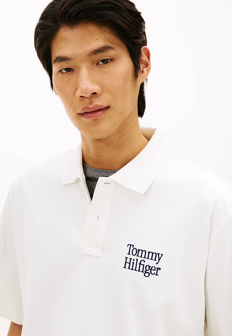 Поло, с графическим принтом, Big Back, TH Mainline Tommy Hilfiger, экрю — фото 3