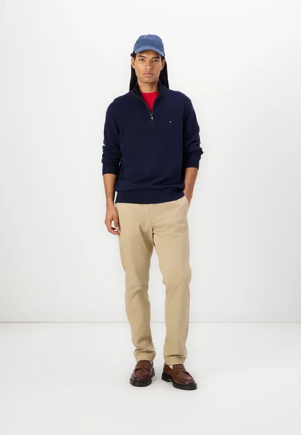 Джемпер Tommy Hilfiger Pima org ctn cashmere zip mock, темно-синий — фото 2