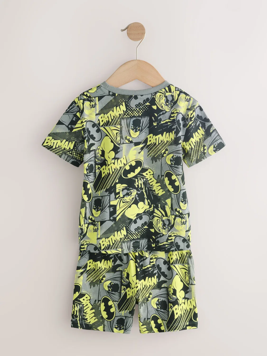 Пижама 'Бэтмен' Next, Neon Yellow/White — фото 2