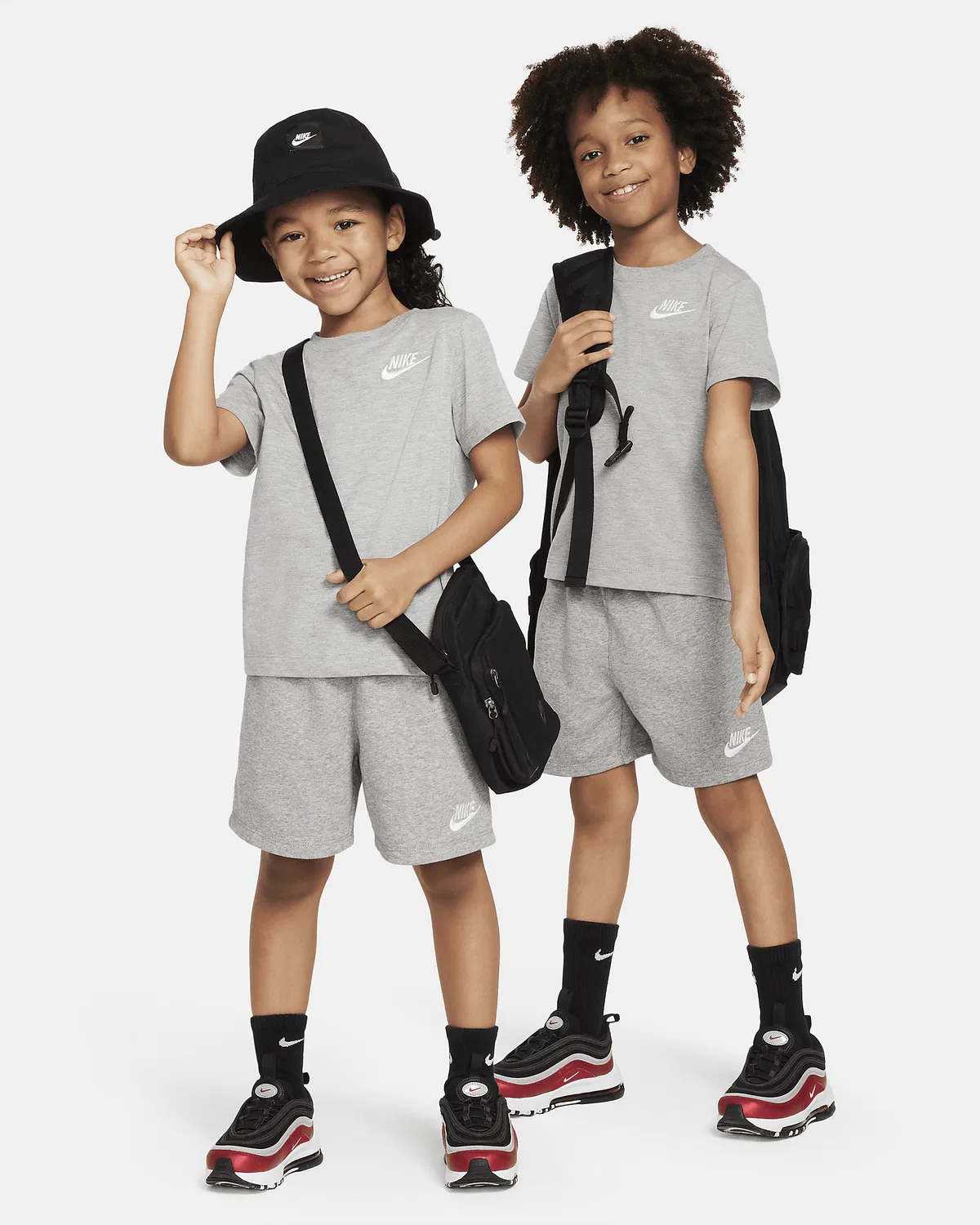 Детский набор из шорт и топа Nike Club, Dark Grey Heather