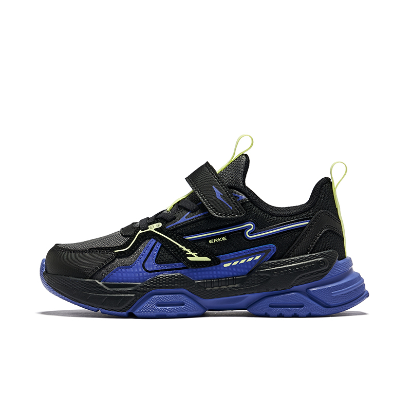 

ERKE KIDS Lifestyle Shoes Jet Black Electric Blue Purple Kids'
