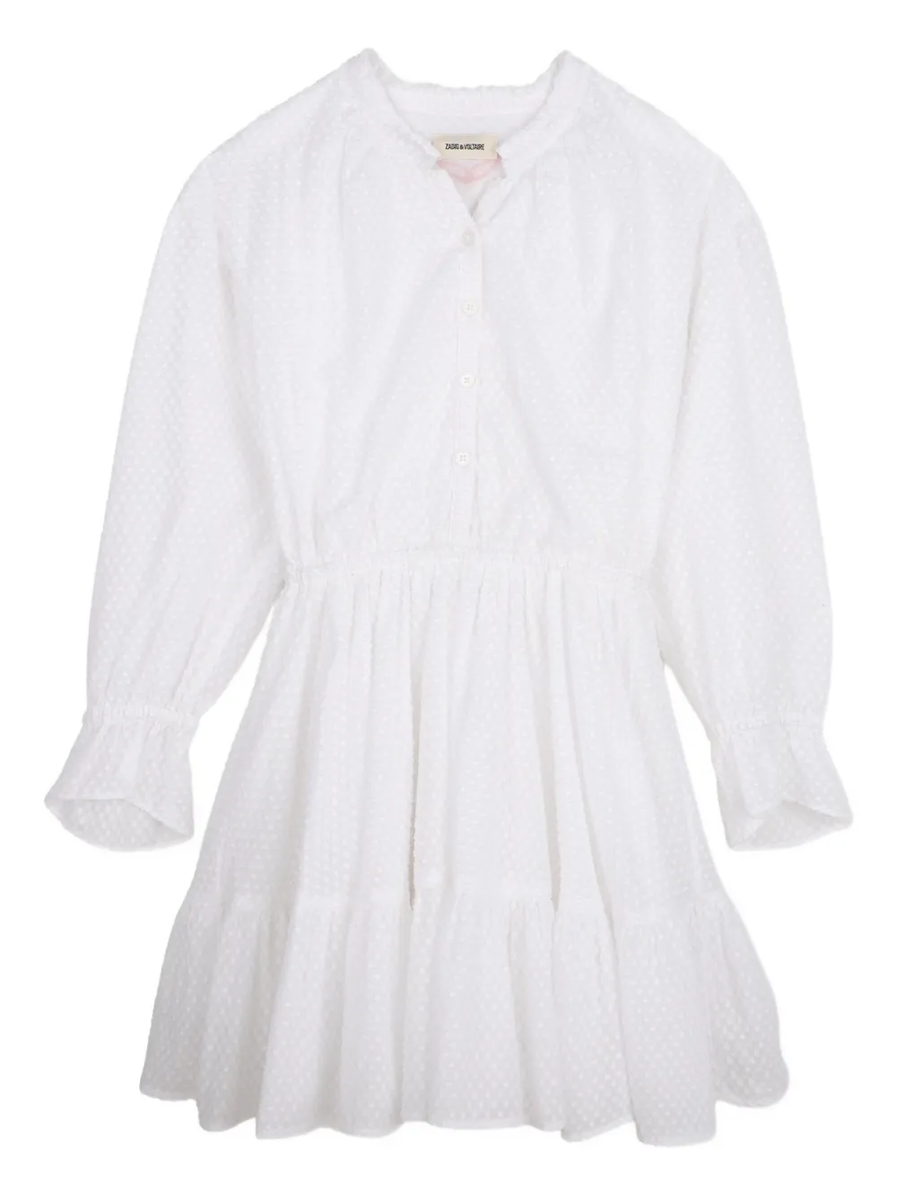 

Платье с оборками Zadig & Voltaire Kids, белый