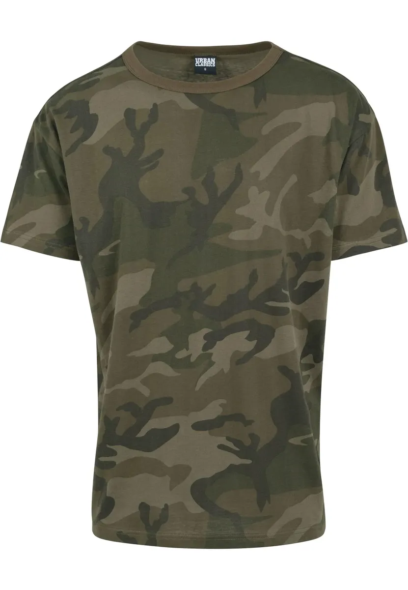 

Рубашка с короткими рукавами URBAN CLASSICS " Urban Classics Men's Camo Oversized Tee", оливковый