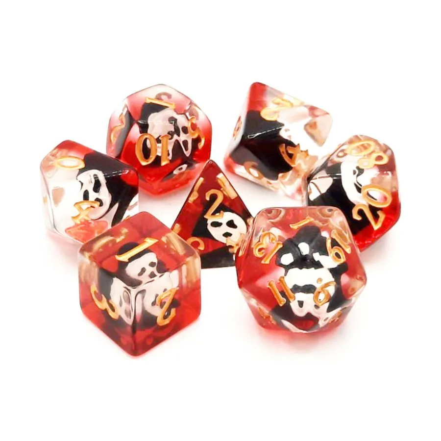 

Поли-набор «Кошелек или жизнь» с золотом (7), Acrylic-Resin Dice - Animal Kingdom