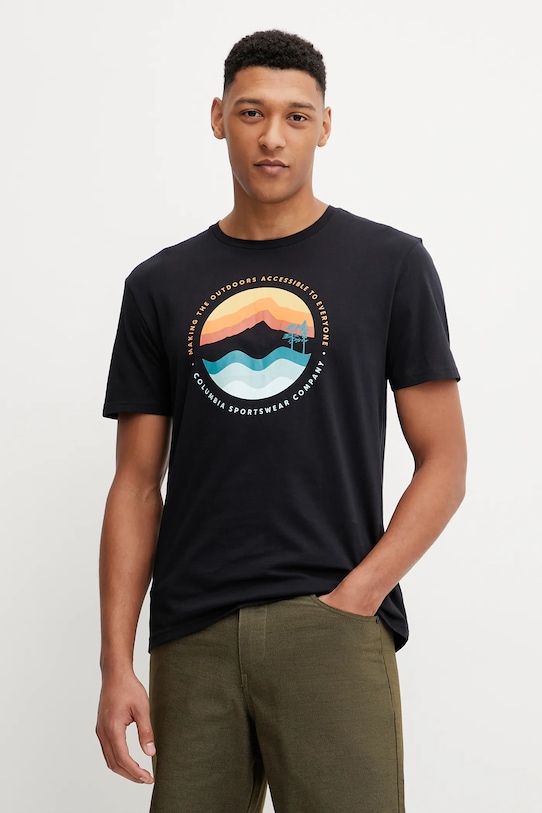 

Хлопковая футболка Path Lake Columbia, черный