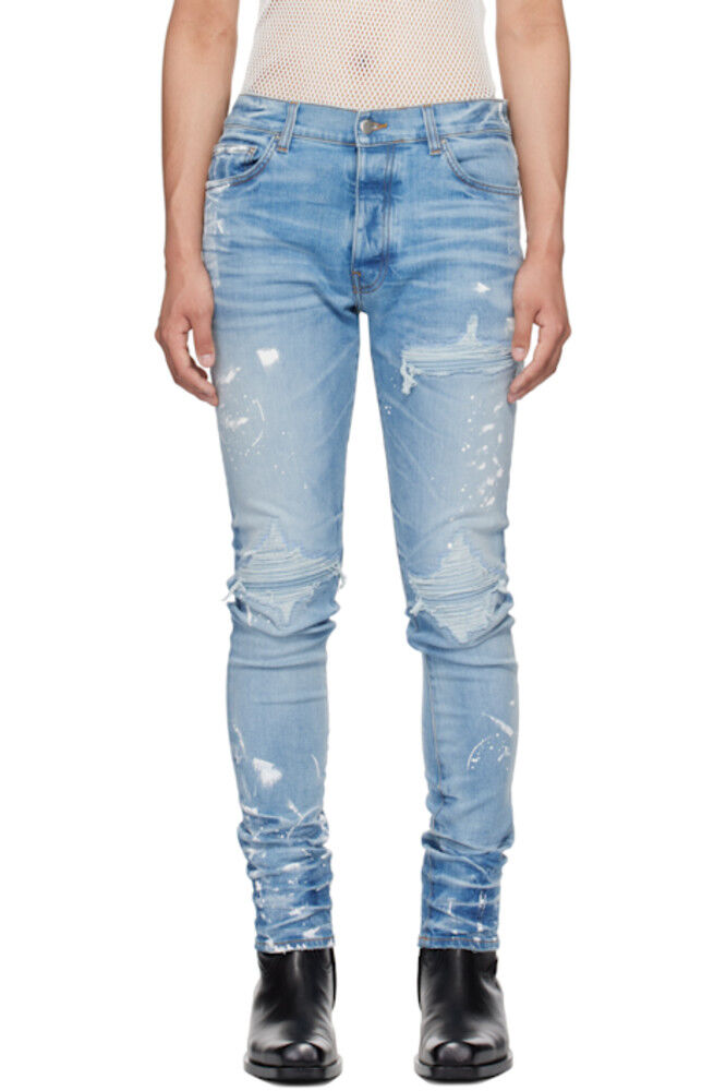 

Синие джинсы Painter Denim MX1 AMIRI