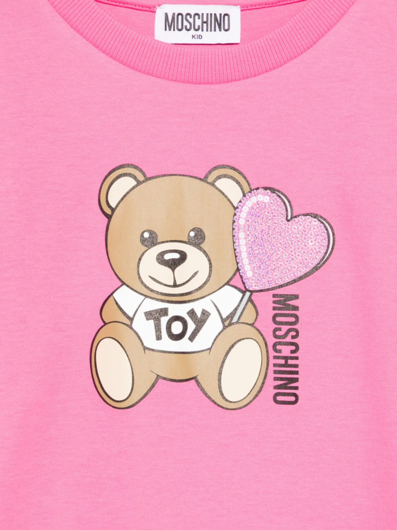Платье с принтом «Медвежонок Тедди» Moschino Kids, розовый — фото 3